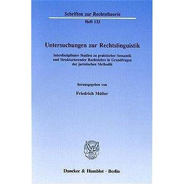 Untersuchungen zur Rechtslinguistik