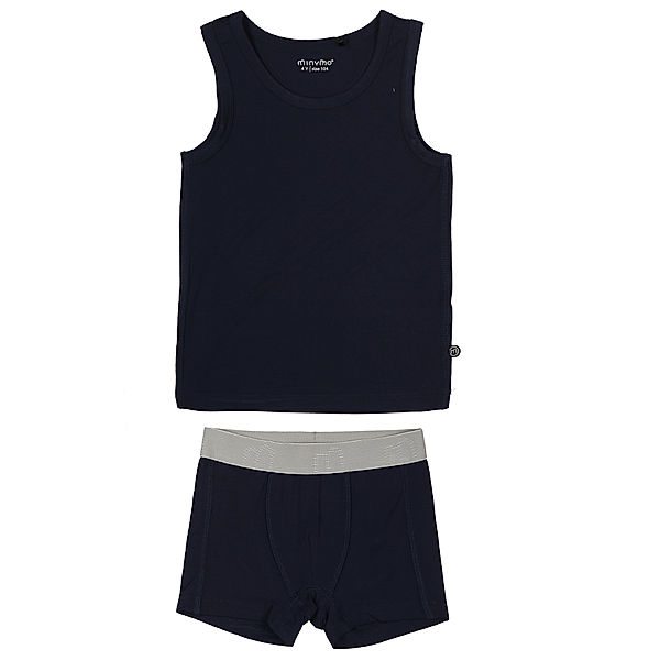 Minymo Unterwäsche-Set BAMBOO – MINY BOY 2-teilig in dark navy