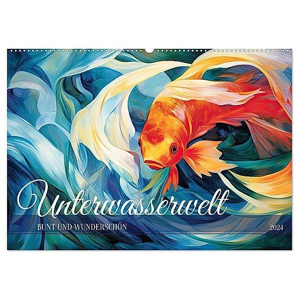 Unterwasserwelt, bunt und wunderschön (Wandkalender 2024 DIN A2 quer), CALVENDO Monatskalender, Sabine Löwer