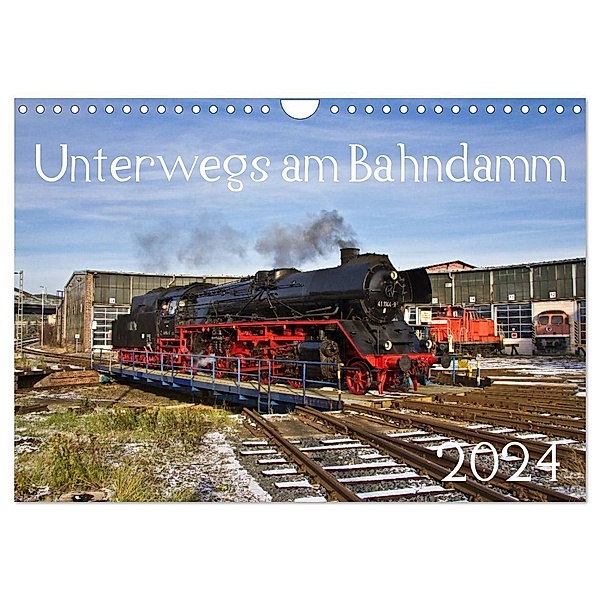 Unterwegs am Bahndamm (Wandkalender 2024 DIN A4 quer), CALVENDO Monatskalender, Der Eisenbahner