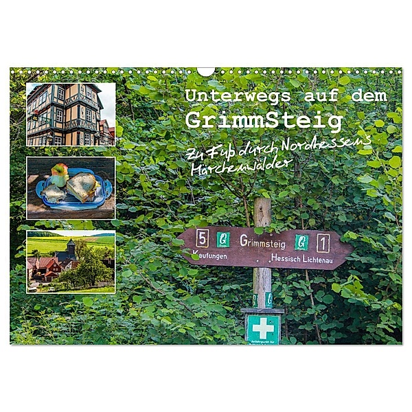 Unterwegs auf dem GrimmSteig - Zu Fuß durch Nordhessens Märchenwälder (Wandkalender 2024 DIN A3 quer), CALVENDO Monatskalender, Thomas Bering
