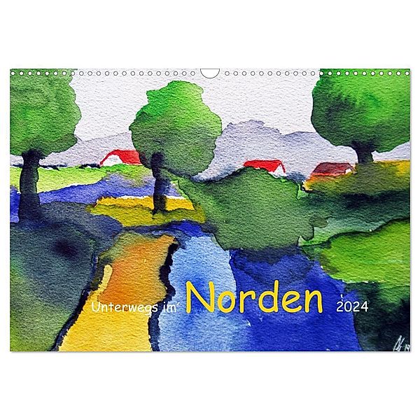 Unterwegs im Norden 2024 (Wandkalender 2024 DIN A3 quer), CALVENDO Monatskalender, Wolfgang Kwiatkowski