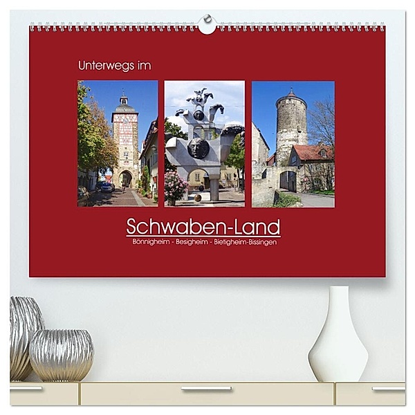 Unterwegs im Schwaben-Land (hochwertiger Premium Wandkalender 2025 DIN A2 quer), Kunstdruck in Hochglanz, Calvendo, Angelika keller