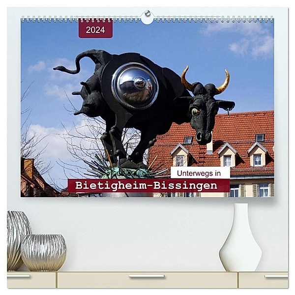Unterwegs in Bietigheim-Bissingen (hochwertiger Premium Wandkalender 2024 DIN A2 quer), Kunstdruck in Hochglanz, Angelika keller