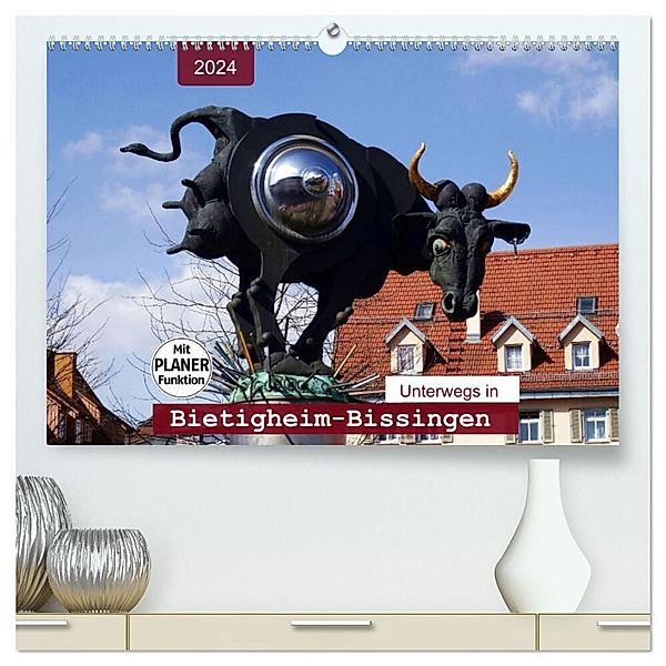 Unterwegs in Bietigheim-Bissingen (hochwertiger Premium Wandkalender 2024 DIN A2 quer), Kunstdruck in Hochglanz, Angelika keller