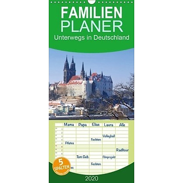 Unterwegs in Deutschland - Familienplaner hoch (Wandkalender 2020 , 21 cm x 45 cm, hoch)