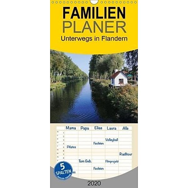 Unterwegs in Flandern - Familienplaner hoch (Wandkalender 2020 , 21 cm x 45 cm, hoch), Gudrun Nitzold-Briele