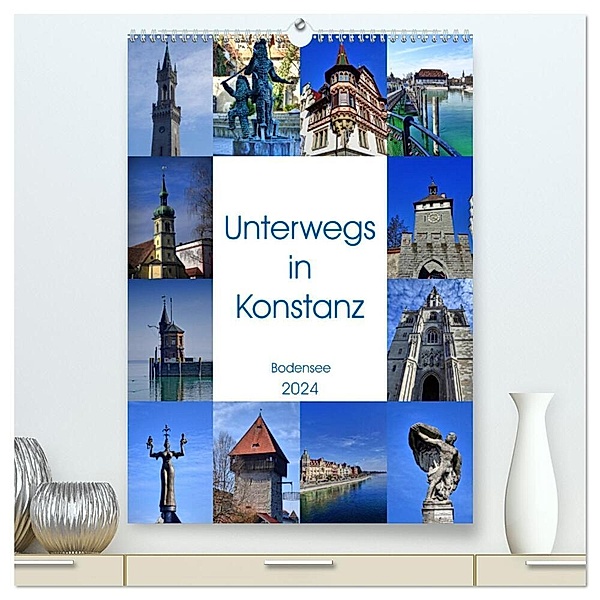 Unterwegs in Konstanz (hochwertiger Premium Wandkalender 2024 DIN A2 hoch), Kunstdruck in Hochglanz, Kattobello