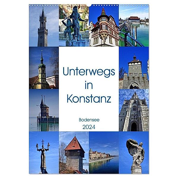 Unterwegs in Konstanz (Wandkalender 2024 DIN A2 hoch), CALVENDO Monatskalender, Kattobello