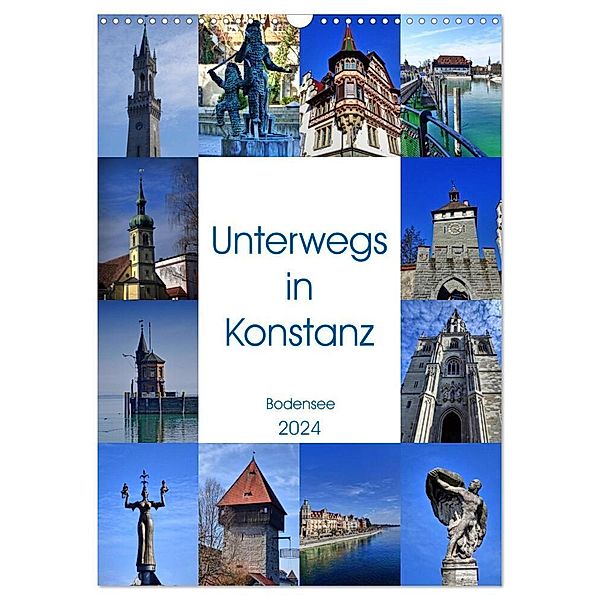 Unterwegs in Konstanz (Wandkalender 2024 DIN A3 hoch), CALVENDO Monatskalender, Kattobello