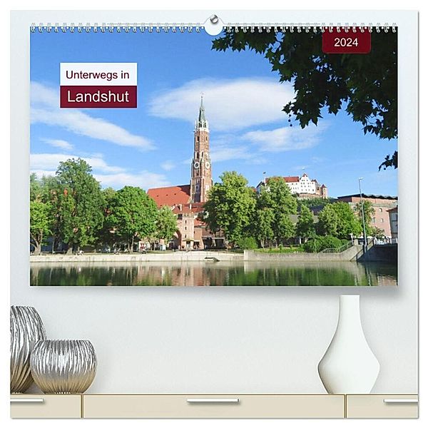 Unterwegs in Landshut (hochwertiger Premium Wandkalender 2024 DIN A2 quer), Kunstdruck in Hochglanz, Angelika keller