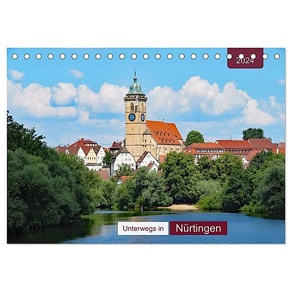 Unterwegs in Nürtingen (Tischkalender 2024 DIN A5 quer), CALVENDO Monatskalender, Angelika keller