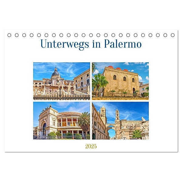 Unterwegs in Palermo (Tischkalender 2025 DIN A5 quer), CALVENDO Monatskalender, Calvendo, Nina Schwarze