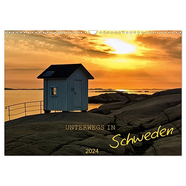 Unterwegs in Schweden (Wandkalender 2024 DIN A3 quer), CALVENDO Monatskalender, Manuela Falke