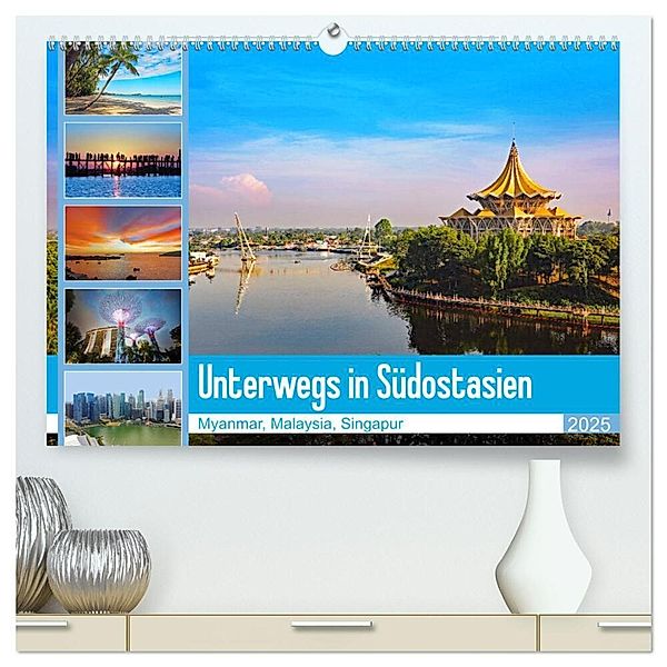 Unterwegs in Südostasien (hochwertiger Premium Wandkalender 2025 DIN A2 quer), Kunstdruck in Hochglanz, Calvendo, Klaus Eppele