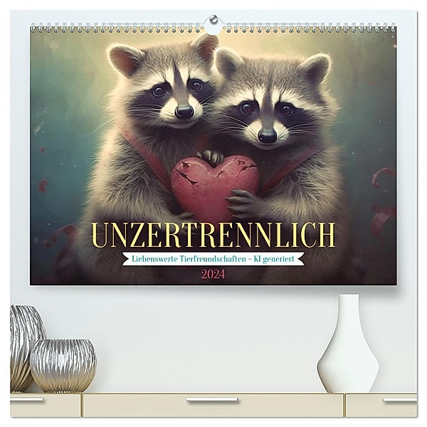Unzertennlich (hochwertiger Premium Wandkalender 2024 DIN A2 quer), Kunstdruck in Hochglanz, Calvendo, Cathrin Illgen