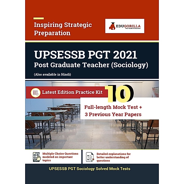 UPSESSB PGT Sociology Recruitment Exam 2021 | 1600+ Objective Questions ( Solved), EduGorilla Prep Experts