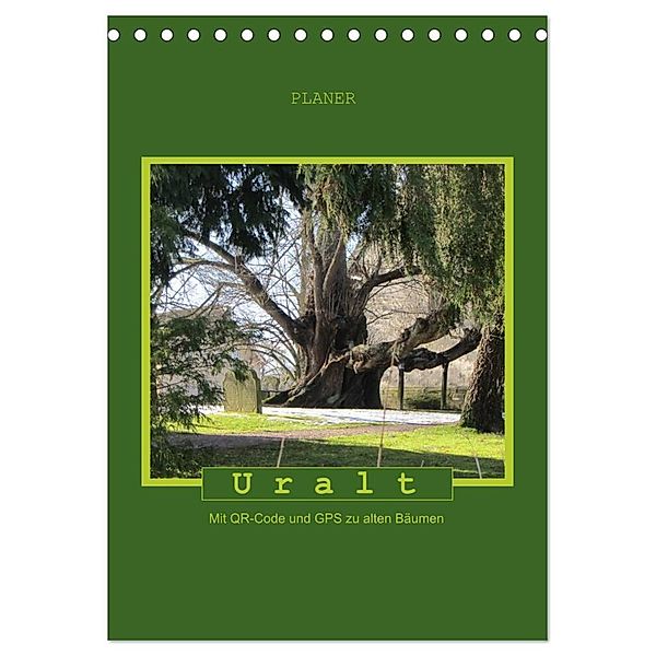Uralt - Mit QR-Code und GPS zu alten Bäumen (Tischkalender 2024 DIN A5 hoch), CALVENDO Monatskalender, Angelika keller