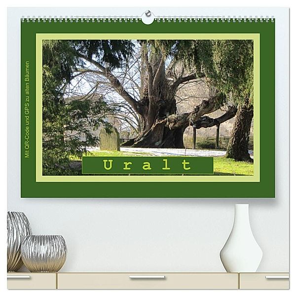 Uralt - Mit QR-Code und GPS zu alten Bäumen (hochwertiger Premium Wandkalender 2024 DIN A2 quer), Kunstdruck in Hochglanz, Angelika keller