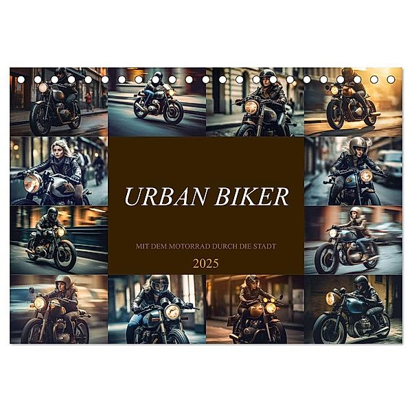Urban Biker (Tischkalender 2025 DIN A5 quer), CALVENDO Monatskalender, Calvendo, Dirk Meutzner