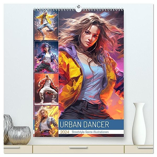 Urban Dancer. Streetstyle-Szene-Illustrationen (hochwertiger Premium Wandkalender 2024 DIN A2 hoch), Kunstdruck in Hochglanz, Rose Hurley