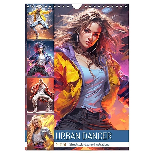 Urban Dancer. Streetstyle-Szene-Illustrationen (Wandkalender 2024 DIN A4 hoch), CALVENDO Monatskalender, Rose Hurley