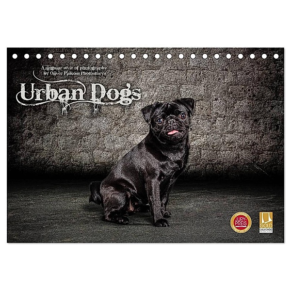 Urban Dogs - Hundekalender der anderen Art (Tischkalender 2024 DIN A5 quer), CALVENDO Monatskalender, Oliver Pinkoss Photostorys