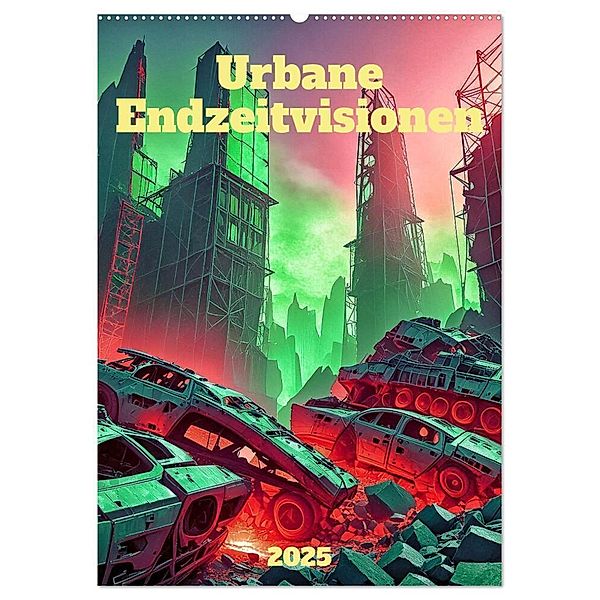 Urbane Endzeitvisionen (Wandkalender 2025 DIN A2 hoch), CALVENDO Monatskalender, Calvendo, Werner Braun