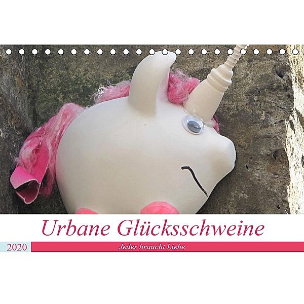 Urbane Glücksschweine - Jeder braucht Liebe (Tischkalender 2020 DIN A5 quer), zwayne/love piepenbrinck/steckandose