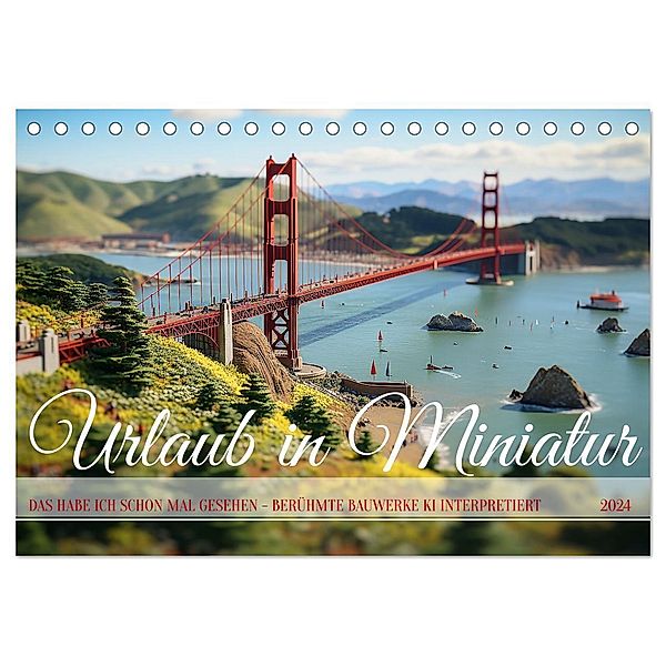 Urlaub in Miniatur (Tischkalender 2024 DIN A5 quer), CALVENDO Monatskalender, Kerstin Waurick