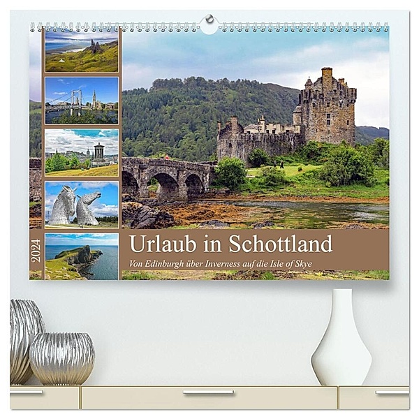 Urlaub in Schottland (hochwertiger Premium Wandkalender 2024 DIN A2 quer), Kunstdruck in Hochglanz, Klaus Eppele