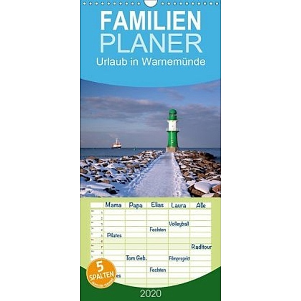 Urlaub in Warnemünde - Familienplaner hoch (Wandkalender 2020 , 21 cm x 45 cm, hoch), Thomas Deter