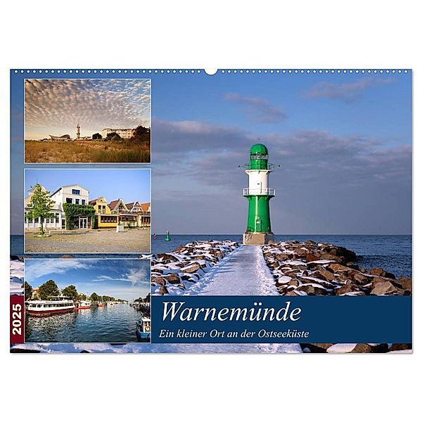 Urlaub in Warnemünde (Wandkalender 2025 DIN A2 quer), CALVENDO Monatskalender, Calvendo, Thomas Deter