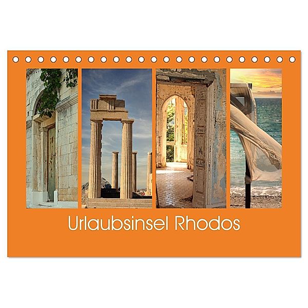 Urlaubsinsel Rhodos (Tischkalender 2024 DIN A5 quer), CALVENDO Monatskalender, Sarnade