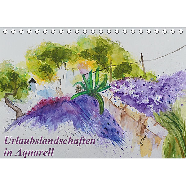 Urlaubslandschaften in Aquarell (Tischkalender 2019 DIN A5 quer), Gudrun Rebel