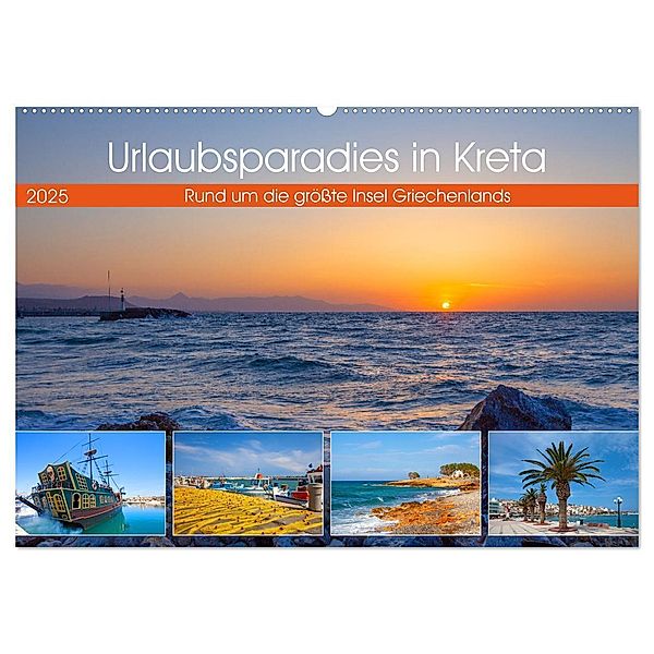 Urlaubsparadies in Kreta (Wandkalender 2025 DIN A2 quer), CALVENDO Monatskalender, Calvendo, Christa Kramer