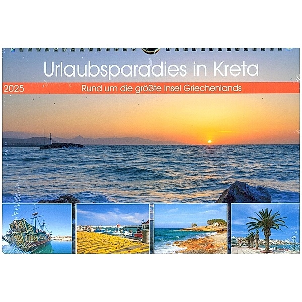 Urlaubsparadies in Kreta (Wandkalender 2025 DIN A4 quer), CALVENDO Monatskalender, Calvendo, Christa Kramer
