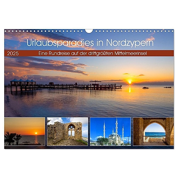 Urlaubsparadies in Nordzypern (Wandkalender 2025 DIN A3 quer), CALVENDO Monatskalender, Calvendo, Christa Kramer