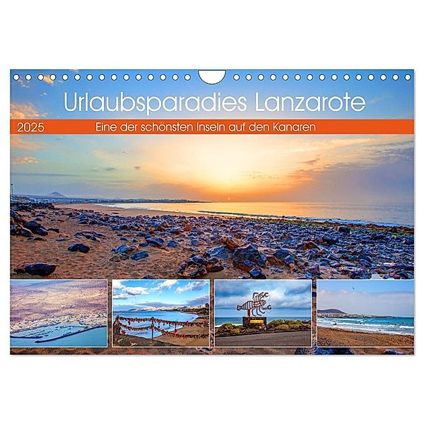 Urlaubsparadies Lanzarote (Wandkalender 2025 DIN A4 quer), CALVENDO Monatskalender, Calvendo, Christa Kramer