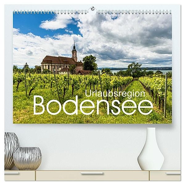 Urlaubsregion Bodensee (hochwertiger Premium Wandkalender 2024 DIN A2 quer), Kunstdruck in Hochglanz, Conny Pokorny