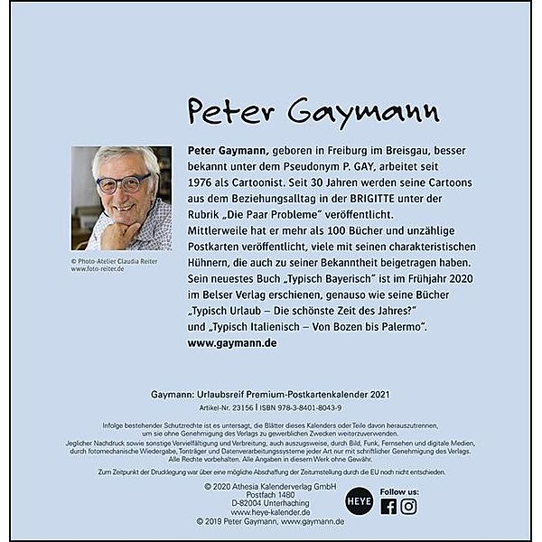 Urlaubsreif Premium-Postkartenkalender 2021, Peter Gaymann