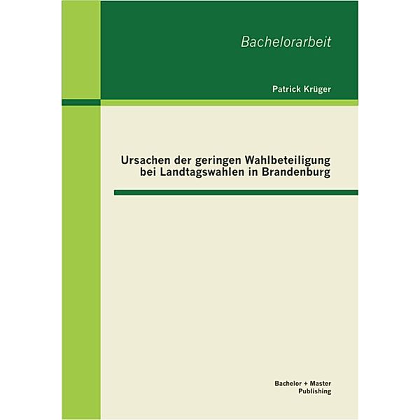 Ursachen der geringen Wahlbeteiligung bei Landtagswahlen in Brandenburg, Patrick Krüger