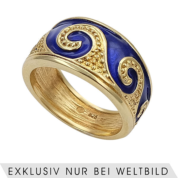 Ursula Christ Ring Wellen        Silber 925 vergoldet (Größe: 19 mm)