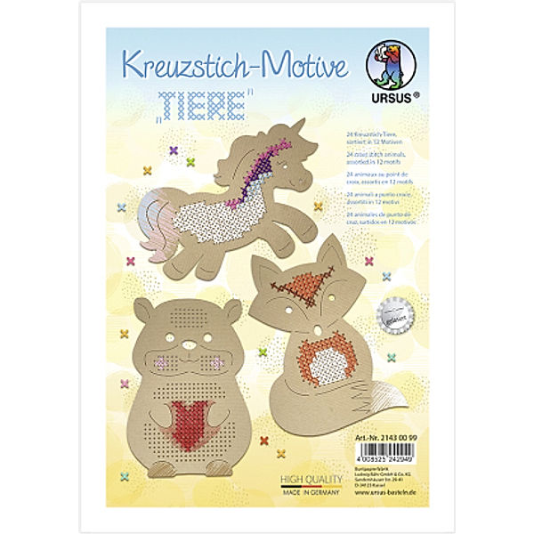 URSUS 24 Kreuzstich-Motive Tiere