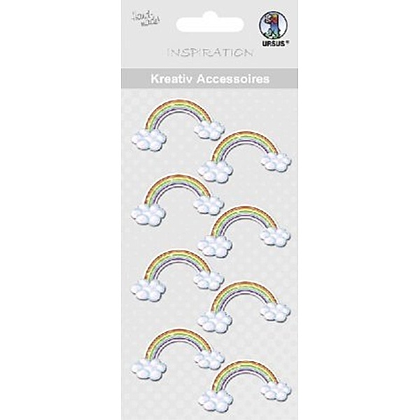 URSUS 8 Kreativ-Accessoires Regenbogen, weiß