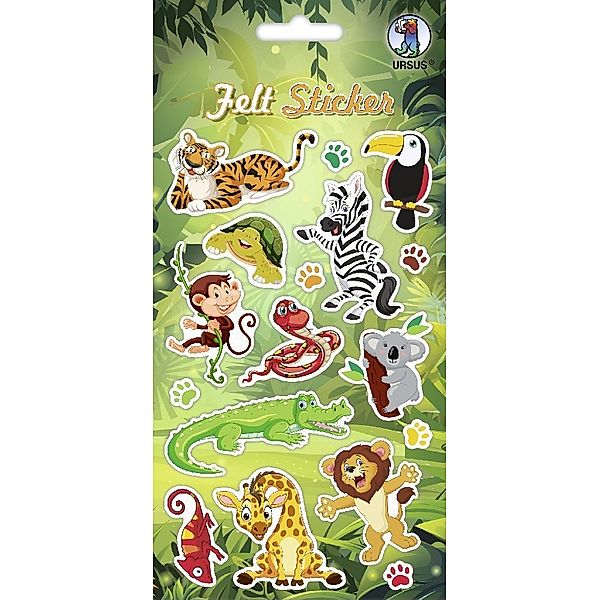 URSUS Filz-Sticker Dschungel