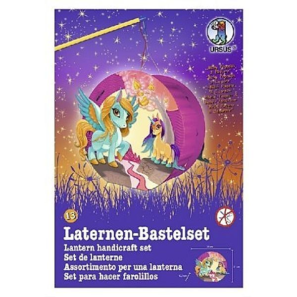 URSUS Laternen-Bastelset Easy Line - Baby Pegasus & Einhorn