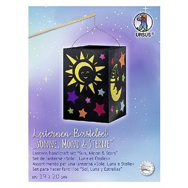 URSUS Laternenbastelset Sonne, Mond & Sterne