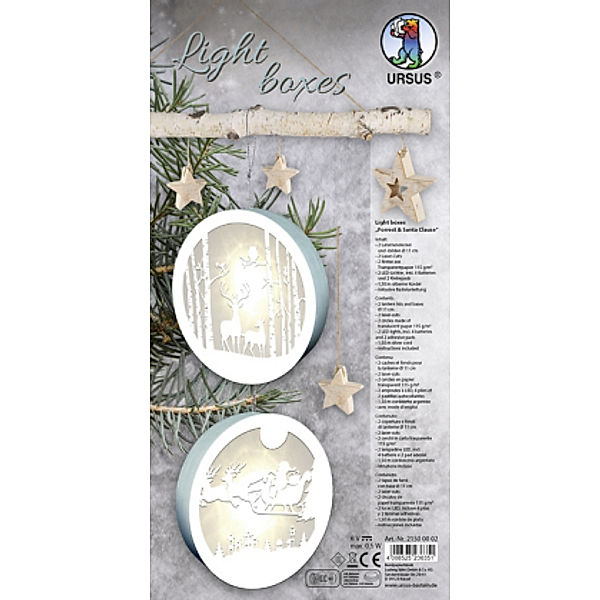 URSUS Light boxes Forest & Santa Claus Ø 15,3 cm