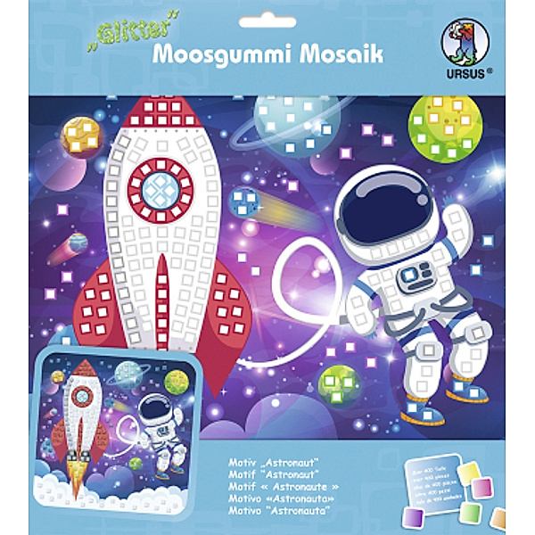 URSUS Moosgummi-Mosaik Glitter - Astronaut